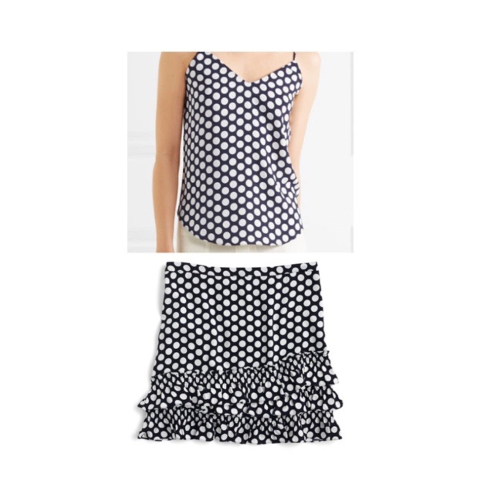 J.Crew polka dot skirt/tank set